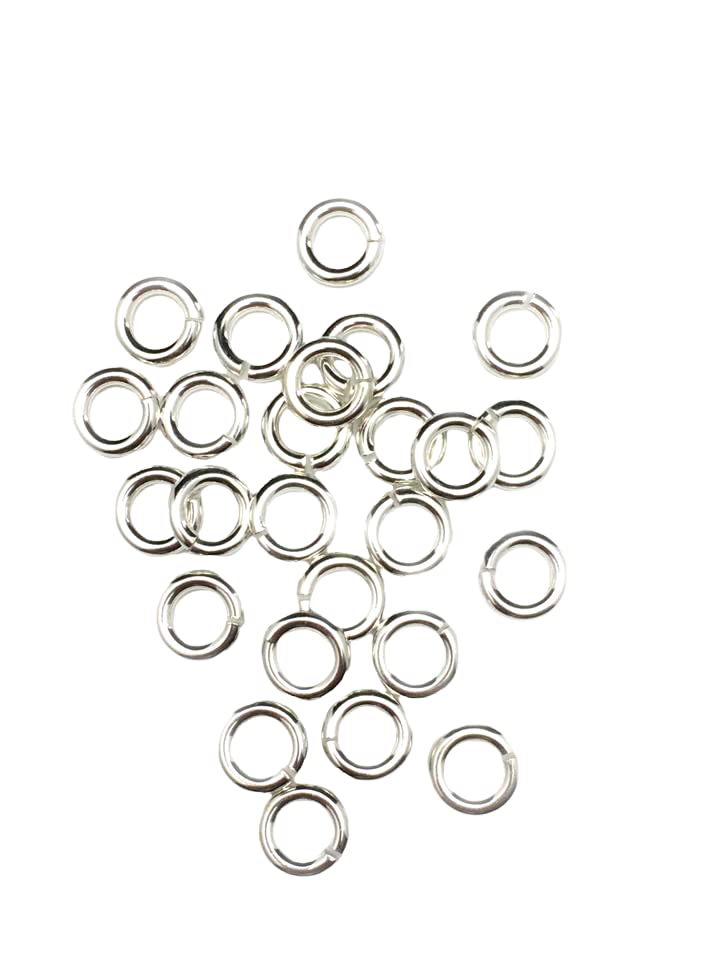 25pcs 925 Sterling Silver Open Jump Rings, 16 Gauge 6.0mm OD/3.5mm ID Made in USA by CRAFT WIRE - size: 6.0mm OD/3.5mm ID