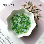Jmassyang Briolette Rondelle Faceted AB Crystal Glass Beads for Jewelry Making Bracelets Necklaces Earrings (Green Mixed, 4mm) - color: Green Mixed, size: 4mm