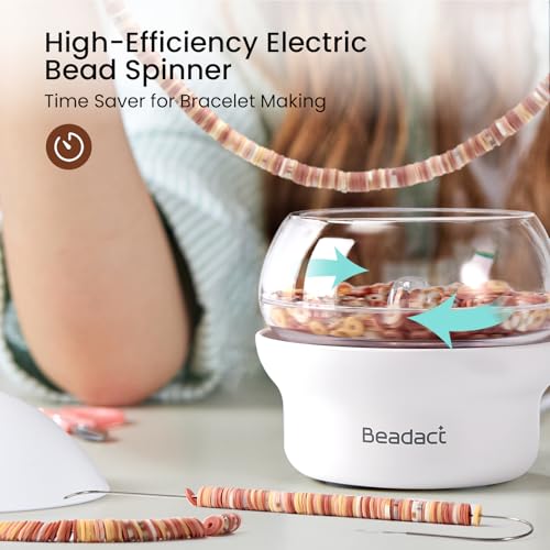 Beadact Clay Beads Spinner for Bracelet Making Kit, 3 Boxes Earth-Toned Colors Beads with Bead Spinner, Friendship Bracelet Making Kit for DIY Crafts with Spacer Bead and Charm, Gift for Craft Lovers