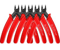 Wire Cutters, 5 Pack BS-8109 Flush Cutters Micro Shear Wire Cutters Precision Side Cutters Tools for Electronics Aluminum Jewelry 3D Printer 5 Inch, Red - color: 5 Pack -5"