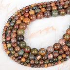 4mm 200pcs Natural Stone Round Beads Picasso Genuine Stone Beading Loose Gemstone DIY Charm Smooth Beads for Bracelets Necklaces Earrings Hole Size 1mm (Picasso 4mm) - color: Picasso, size: 4mm
