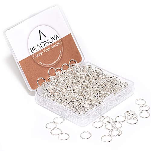 BEADNOVA 10mm Jump Rings Silver Jewelry Jump Rings for Jewelry Making Accessories Findings for Keychains (300Pcs) - color: 300pcs, size: 10mm