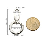 2pcs Double Opening Snap Hooks,Push Gate Snap Hook Metal Swivel Lobster Claw Clasp Purse,Backpack,Bag Strap,Keyring,Phone case (Silver) - color: Silver