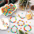 300pcs Christmas Bulbs Polymer Clay Beads, Christmas Spacer Heishi Beads for DIY Crafts Bracelet Necklace Earring Jewelry Making Party Supplies Accessories - color: Multicolor