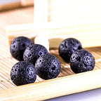 Natural Stone Beads 100pcs 6mm Black Lava Round Genuine Stone Beading Loose Gemstone Hole 1mm DIY Beads for Essential Oil Yoga Bracelet Necklace Earrings Jewelry Making (Black Lava Stone Beads,6mm) - color: Black Lava Stone Beads, size: 6mm