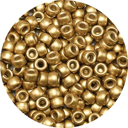 Eppingwin Beads and Bead assortments (1000 Pony Beads-Gold Solid)… - color: Gold solid, size: Medium Pack