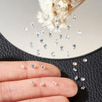 FASHEWELRY 150Pcs 2.5mm Cubic Zirconia Cabochons Tiny Rhinestone Clear Pointed Back Faceted Crystal Diamante Gems for Nail Art Craft Replacing Jewelry Grade AAA - color: Clear, size: 2.5mm