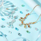 AHANDMAKER 140 Pcs Faceted Teardrop Glass Beads, 14 Colors Clear Waterdrop Crystal Glass Beads Center Drilled Drop Spacer Beads for DIY Craft Jewelry Necklace Bracelet Earring Making, Hole: 1mm - color: 14 Colors Waterdrop