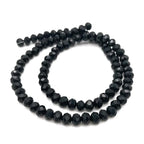 415pcs Rondelle Crystal Glass Beads 2mm 4mm 6mm 8mm Mixed Sizes, Faceted Briolette Spacer Czech Seed Loose Beads for DIY Jewelry Making (Black) - color: Black