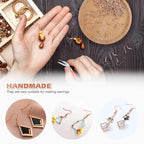 TOAOB 100pcs Earring Hooks Hypo Allergenic French Ear Wires with Ball and Coil 18mm Rose Gold Fish Hook Earrings Making Supplies Jewelry Findings - color: Rose gold