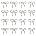 16-Pcs Crystal Jewelry Making Charms Silver Pendant Charm For Women Making Jewelry Crafts Rhinestone Charms - color: BowTie