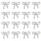 16-Pcs Crystal Jewelry Making Charms Silver Pendant Charm For Women Making Jewelry Crafts Rhinestone Charms - color: BowTie