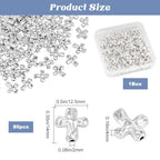 1 Box 80pcs Silver Cross Beads Bulk Cross Spacer Beads Small Tibetan Alloy Antique Silvery Crucifix Metal Rosary Crosses Bead for DIY Jewelry Making Necklace Keychain Craft Accessories - color: Antique Silver