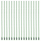 MECCANIXITY Ball Bead Chain Beaded Necklace Chains 5 Inch Adjustable Metal Ball Chains 2.4mm/0.1inch Keychain for Jewelry Making,DIY Craft Projects,Pack of 36(Green) - color: Green