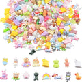 KJML DIY Cute Keychain Charms Bulk 30pcs Pendant Charms for Keychain Making Mini Resin Charm for Funny Keychains Bag Charm Purse Backpack Jewelry Making - color: Mix Animal