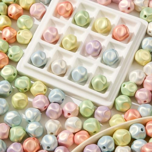 16mm Acrylic Beads 100pcs Cute Candy Colors Bead Spacer Loose Beads for DIY Crafting Necklace Bracelet Jewelry Making Keychain (Lime&Light Teal) - color: lime&light teal