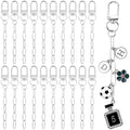 Hzopcw 20pcs Silver Keychain Making Kit, Key Ring Swivel Snap Hook Chains, Alloy Extender Keychain Bag Charm Kits for DIY Crafts Jewelry Making Handbag Purses- A2 Style - color: Silver-20pcs-A2 Style