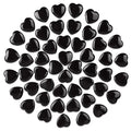 Gerrii 50 Pcs Heart Healing Stone Bulk Quartz Heart Inspirational Stones Gift for Women Love Pocket Polished Natural Energy Balancing Meditation 0.8 Inch(Black) - color: Black