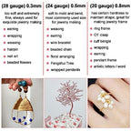 203 Feet Tarnish Resistant Copper Wires 24 Gauge/0.5mm Jewelry Craft Wires Beading Wire for Jewelry Making, Wire Wrapping and Crafting (Gold) - color: 1Gold, size: 24 Gauge