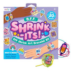 Ooly 24 PC DIY Shrinking Art Kit for Kids, 20 Plastic Pre Cut Charms and More, No Mess Creative Activity Bracelet Making Kit - BFF - color: BFF Bracelet Kit