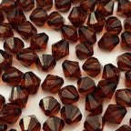 1000pcs 6mm Acrylic Bicone Beads Faceted Acrylic Crystal Spacer Beads for Bracelet Necklace Earring Keychain Jewelry Making Crafts(Dark Coffee) - color: Dark Coffee, size: 6mm