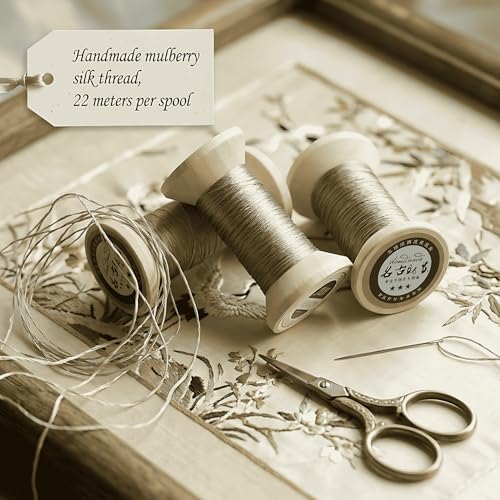 Natural 100% Mulberry Handmade Embroidery Silk Thread Silk Floss (32) - color: 32