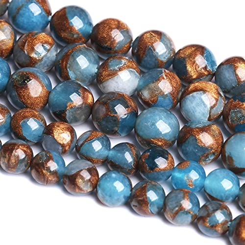 10MM 36PCS Lake Blue Cloisonne Craft Spacer Loose Beads for Jewelry Making DIY Bracelet - color: Blue Cloisonne, size: 10mm