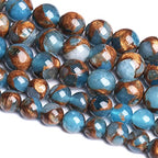 12MM 30PCS Lake Blue Cloisonne Craft Spacer Loose Beads for Jewelry Making DIY Bracelet - color: Blue Cloisonne, size: 12mm