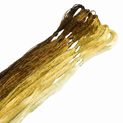 8 Skeins Mulberry Silk Floss Embroidery Thread Floss-Cross Stitch Threads China Silk Woven Jewelry Threads DIY Sewing Kits (11) - color: 11