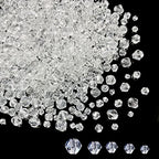 1700pcs Clear Bicone Crystal Beads 2mm 3mm 4mm 5mm 6mm Crystal Glass Bulk Faceted Beads for Necklace Bracelet Earrings DIY Jewelry Crafts Making Supplies - color: Clear, size: 2mm 3mm 4mm 5mm 6mm