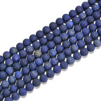 8mm Lapis Lazuli Matte Round Natural Gematone Loose Beads for Jewelry Making DIY 1 Strand 15" - color: Matte Lapis Lazuli, size: 8mm