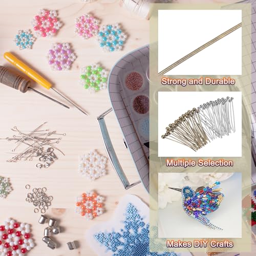 MECCANIXITY 200Pcs Plated Ball Head Pins Jewelry Making 24 Gauge 16mm Wire Head Pins Brass Ball Head Pins End Head Pins for DIY Craft Necklaces Bracelets Earrings, Bronze and Silver - color: Bronze and Silver, size: 16mm