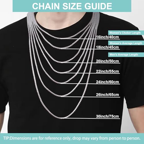 925 Sterling Silver Box Chain Lobster Clasp 2/3/4/5mm Necklace for Women Mens Box Chain Silver/14K Gold Plated Plated Necklace Chain Diamond Cut 16-30 Inches - color: Silver, size: 22, style: 2mm Box Chain