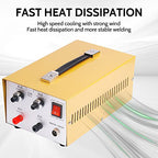 Jewelry Spot Welder Machine, 30A Professional Spot Welder for Gold Silver Platinum, Handheld Pulse Arc Spot Welding Machine for Jewelry DIY Precision Repair (Yellow)