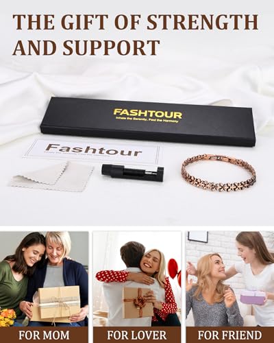 Women's Copper Magnetic Bracelet, 3800 Gauss Magnets Butterfly Design, Adjustable Size with Extra Clasp for Daily Wear & Gifts - color: Copper Butterflies