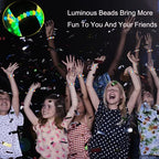 700Pcs Glow in The Dark Beads, 8mm Glowing Solar Luminous Round Beads Mixed Acrylic UV Beads Color Changing Bracelet Beads Sun Sensitive Plastic Glow Beads Bulk for Jewelry Making Bracelets - color: Mixed Colors 8mm Round Beads
