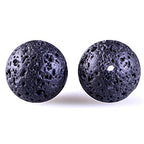 Natural Stone Beads 100pcs 6mm Black Lava Round Genuine Stone Beading Loose Gemstone Hole 1mm DIY Beads for Essential Oil Yoga Bracelet Necklace Earrings Jewelry Making (Black Lava Stone Beads,6mm) - color: Black Lava Stone Beads, size: 6mm