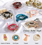 Emibele Colorful Stretch Bracelet Stack Boho Beaded Bracelet Set Heishi Surfer Bracelet Stackable Y2K Trendy Jewelry Friendship Multiple Set Women Fans - style: Colorful 6 pieces