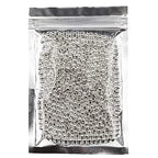 500 Pieces 5mm Silver Iron Metal Spacer Bead Round Loose Beads - size: 5mm