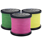 Rikimaru 8X Pro Braid Fishing Line 6LB-170LB, 300yds-1000yds Fluo-Green,Lemon Yellow,Plum Pink - color: Fluo-Green, size: 20LB(0.20mm)-1000Yds
