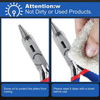 SPEEDWOX 5 Inches Mini Round Nose Pliers with Wire Cutter Wire Looping Pliers Fine Round Nose Pliers Jewelry Making Tools Small Round Pliers for Jewelry Making DIY Craft Beading Jewelry Pliers