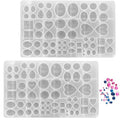 2 Pcs Gem Jewelry Casting Mold,Resin Jewelry Casting Molds for Making Earrings Jewelry Making Crafting Projects (Large) - color: mix-large