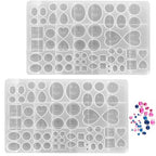 2 Pcs Gem Jewelry Casting Mold,Resin Jewelry Casting Molds for Making Earrings Jewelry Making Crafting Projects (Large) - color: mix-large