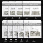beadsland 1440pcs Flat Back Crystal Rhinestones Round Gems for Nail Art and Craft Glue Fix, CrystalAB (SS6(1.9-2.1mm)) - color: Crystal AB, size: SS6/1440pcs