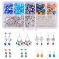 SUNNYCLUE 1 Box DIY 10 Pairs Chandelier Earrings Jewelry Making Starter Kit Chandelier Components Connector Charm Pendants, Shell Heart Beads, Earring Hooks Jewelry Findings for Adults Instruction - color: Chandelier Charms Earring Making Kit
