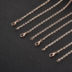 HARFINGTON 20 Pack 18 Inch Necklace Chains Bulk 2mm Rose Gold Plated Cable Chains with Lobster Clasps for Jewelry Making - color: Rose Gold, size: 18 Inch x 2mm