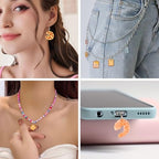 Cheriswelry Cup Cake Resin Pendants Lovely Food Sweet Dessert Dangle Charms Links Hanging Ornament with Metal Loop Fruit Pendants for Key Chains Bracelet Necklace Jewelry Making - color: Mixed Color-Bread