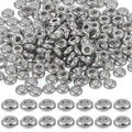 200 Pcs Stainless Steel Spacers Beads 4mm Round Bead Spacers 1.2mm Hole Metal Smooth Bead Finding for DIY Beading Jewelry Making