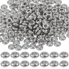200 Pcs Stainless Steel Spacers Beads 4mm Round Bead Spacers 1.2mm Hole Metal Smooth Bead Finding for DIY Beading Jewelry Making