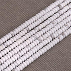 BONNY BOXX 1 Strand (150PCs) Natural 2 * 4mm Howlite Rondelle Beads, Natural Abacus Disk Stone Beads Loose Spacer Gemstone for DIY Bracelet Necklace Jewelry Making - color: Howlite, size: 2*4MM